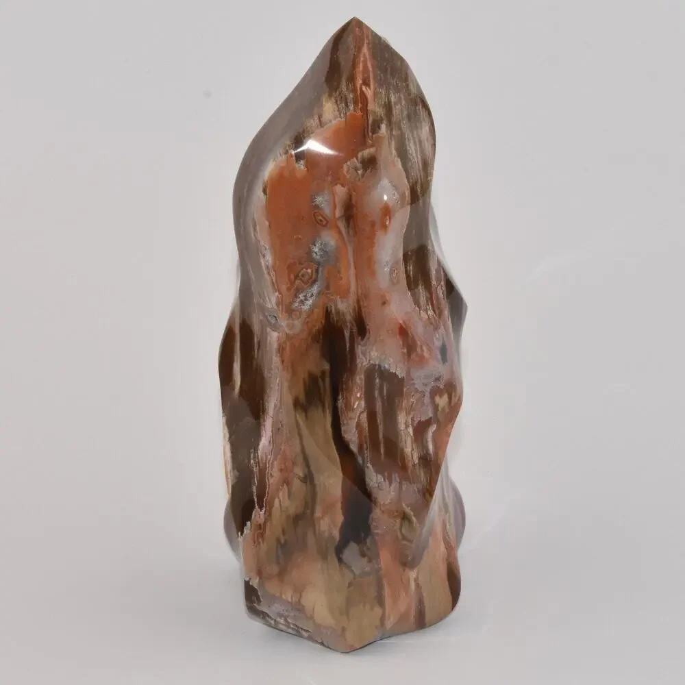 Petrified Wood Flame | Stone Fossil Home Decor Art Piece
